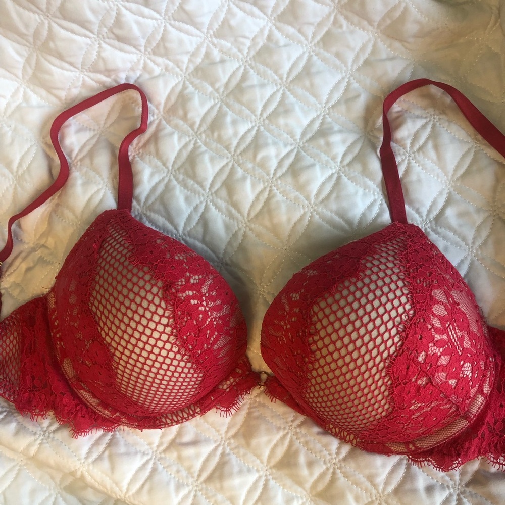 Red Super Pushup Victoria Secret Bombshell Bra